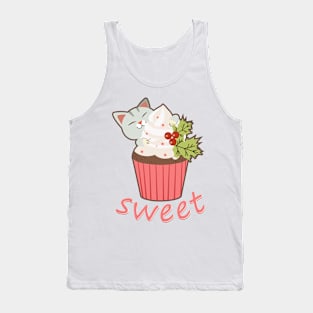 cat embraces her ice-cream Tank Top